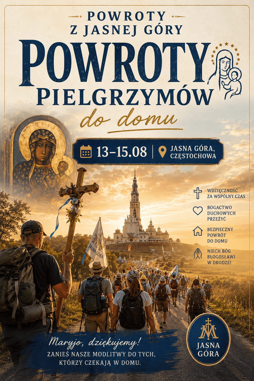 Powrót z Jasnej Góry → Kielce / Ponidzie